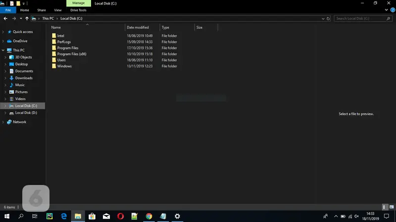 Dark Mode di Windows 10