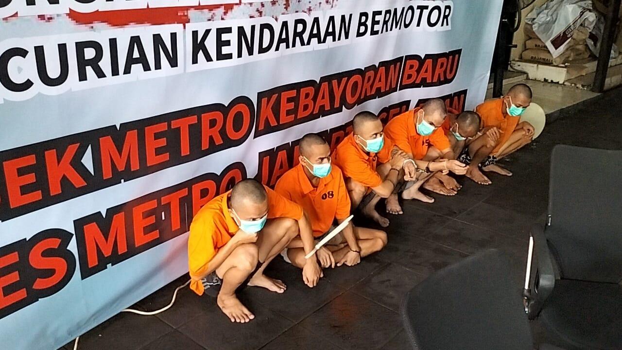 Polsek Metro Kebayoran Baru Ungkap Sindikat Pencurian Motor, 6 Pelaku Ditangkap