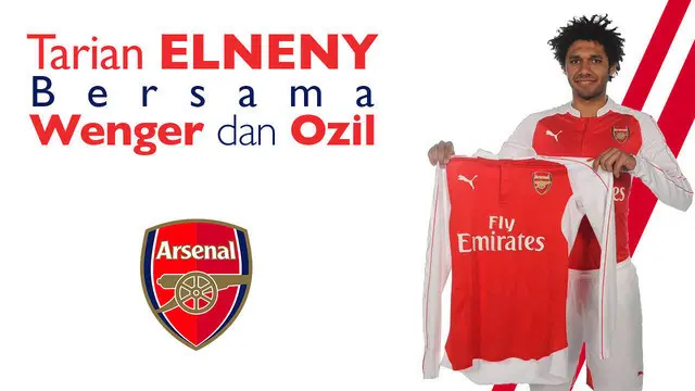 Video tarian meme lucu Mohamed Elneny gelandang bertahan baru Arsenal bersama Arsene Wenger, Mesut Ozil, Alexis Sanchez dan Santi Cazorla. Arsenal berhasil mendatangkan Elneny dari FC Basel pada 14 Januari 2016.