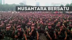 Pelaksana Tugas (Plt) Gubernur DKI Jakarta, Sumarsono berorasi di Apel Nusantara Bersatu