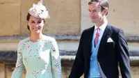 Pippa Middleton, adik Kate Middleton, menghadiri Royal Wedding di tengah-tengah kabar hubungannya yang tak akur dengan Meghan Markle (AFP)