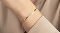 Tren Gelang Emas Islami Rantai Tipis Terbaru untuk Muslimah, Simple tapi Elegan