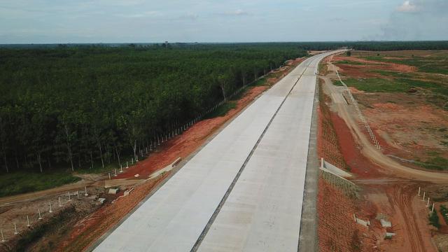 PT Hutama Marga Waskita (Hamawas) tengah membangun Jalan Tol Kuala Tanjung-Tebing Tinggi-Parapat. (Dok Hamawas)
