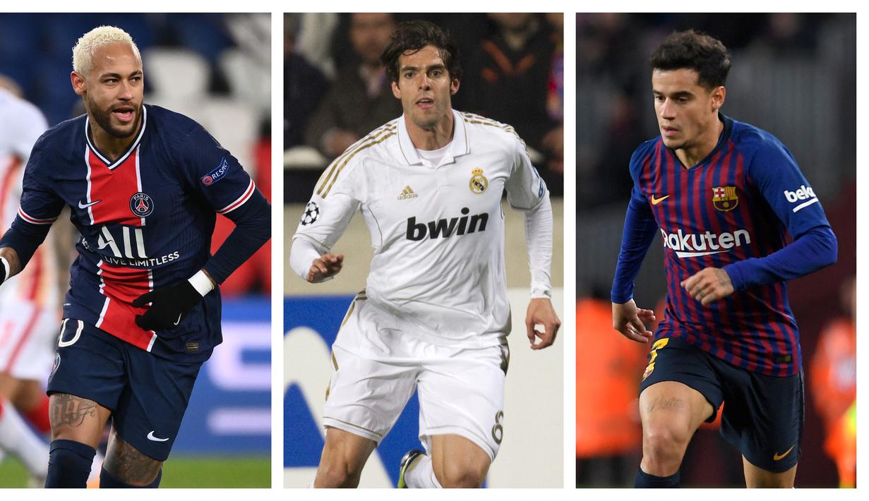 Siapa pun tidak akan membantah jika pesepak bola asal Brasil memiliki kemampuan individu yang aduhai. Tak heran jika harga pasaran para pemain asal Brasil khususnya yang berlaga di Eropa bernilai amat mahal. Berikut 5 pemain Brasil termahal sepanjang sejarah. (Kolase Foto AFP)