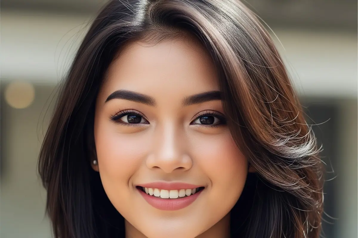 Model Rambut Wanita Atas Pendek Bawah Panjang (Image by Gemini AI)