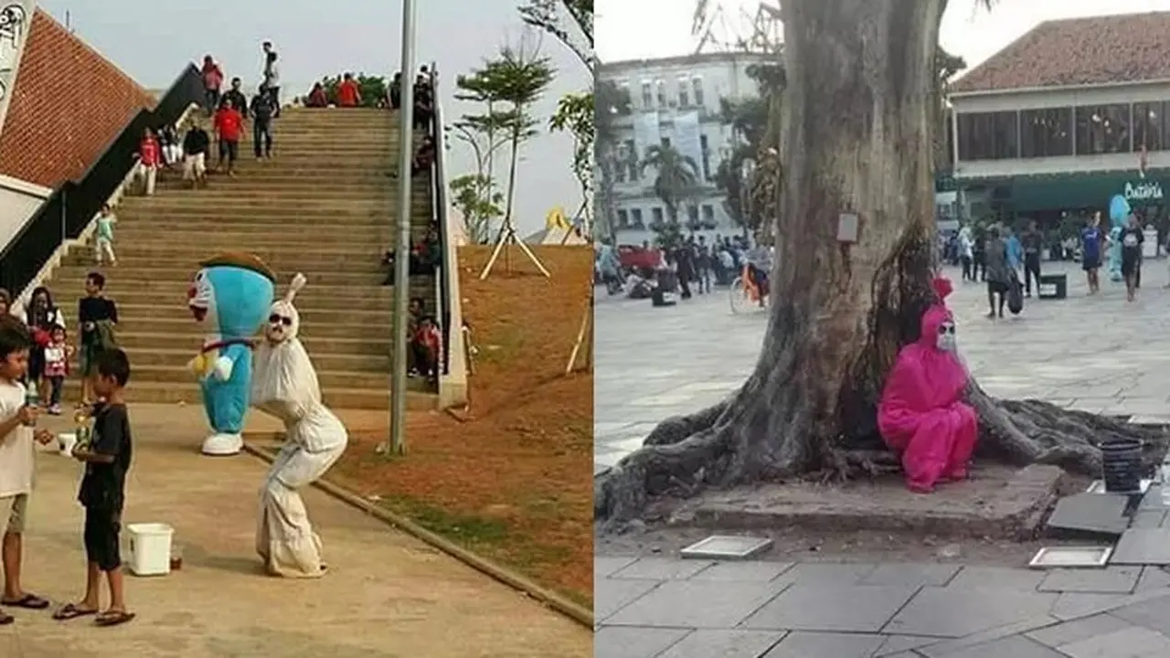 6 Tingkah Absurd Orang Tampil Jadi Hantu Jadi-Jadian Ini Kocak