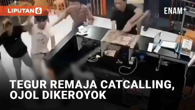 Pengeroyokan driver ojek online oleh sejumlah remaja di Jakarta Barat viral. Korban, S, dikeroyok dengan benda tumpul di Gold Chick Taman Sari (22/1/2023). Insiden berawal dari catcalling sejumlah pelaku pada penumpang perempuan yang diantar P, teman...