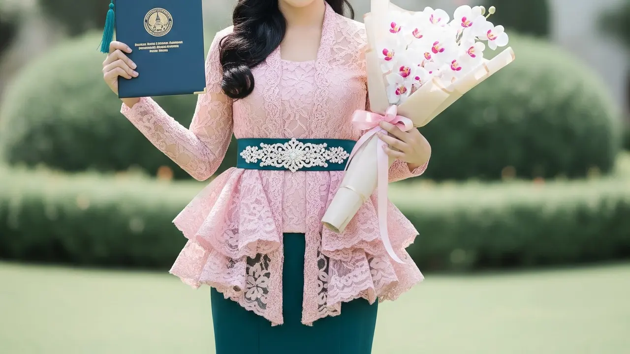 Model Kebaya Wisuda Rok Duyung