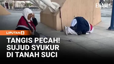 Tangis Bahagia Pecah, Jemaah Haji NTB Langsung Sujud di Madinah