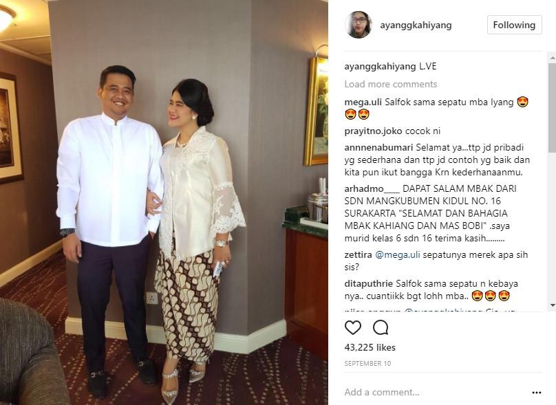 Simak potret romantisme pasangan Kahiyang Ayu dan Bobby Nasution berikut ini. (Foto: Instagram/ayanggkahiyang )