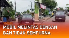 Aksi nyeleneh dilakukan oleh pengemudi sebuah mobil ini mengundang perhatian.