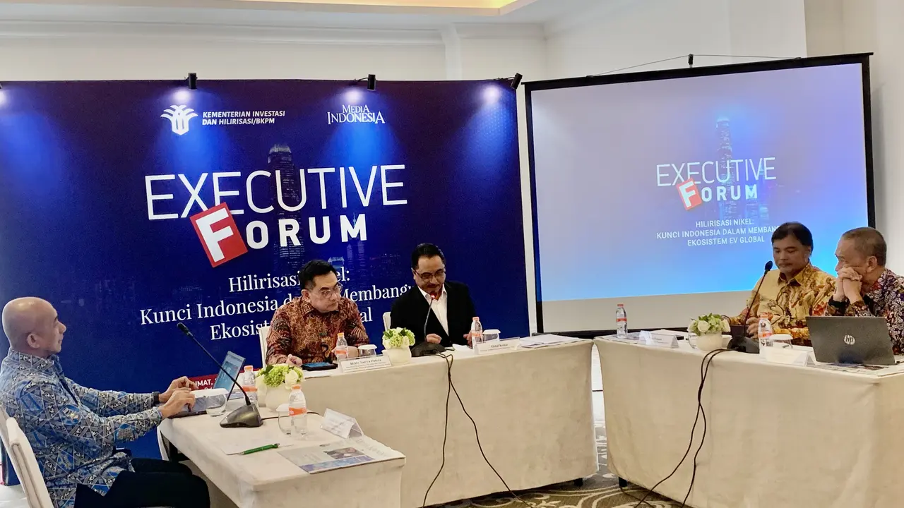Sekretaris Kementerian Investasi dan Hilirisasi, serta Badan Koordinasi Penanaman Modal, Heldy Satrya Putera saat acara Executive Forum. (Foto: Liputan6.com/Natasha KA)