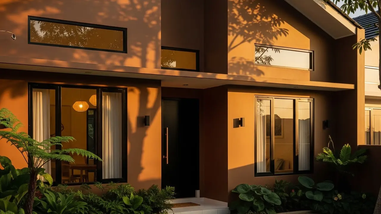 Cat Rumah Warna Cokelat Karamel (Gemini AI)