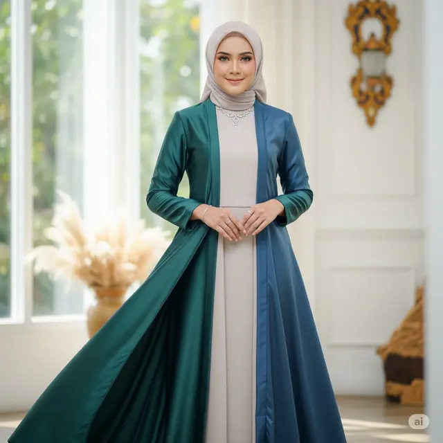 Gamis Two-Tone + Outer Satin