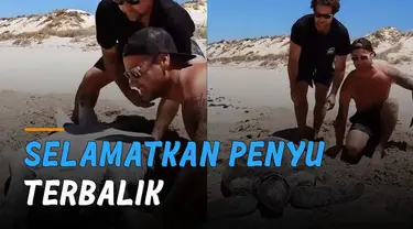 Sebuah momen tidak terduga dialami oleh beberapa pria ketika singgah di laut.