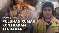 Puluhan rumah kontrakan di Ancol, Pademangan, Jakarta Utara, terbakar, Minggu siang. Ratusan korban kebakaran kini terpaksa mengungsi di sebuah masjid yang tak jauh dari lokasi kebakaran.