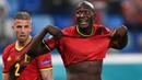 Romelu Lukaku berhasil sumbangkan dua gol pada laga Belgia melawan Rusia. Ia tampil mengancam sepanjang pertandingan dan berhasil menjadi pemain terbaik pada laga yang berakhir dengan skor 3-0 itu. (Foto: AFP/Pool/Kirill Kudryavtsev)