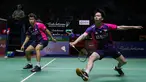 Pasangan ganda putra Indonesia, Marcus Fernaldi Gideon/Kevin Sanjaya Sukamuljo saat bertanding melawan rekan senegaranya, Wahyu Nayaka Arya Pangkaryanira/Ade Yusuf Santoso dalam babak 32 Besar Turnamen Bulu Tangkis East Ventures Indonesia Open 2022 di Istora Senayan, Jakarta, Selasa (14/6/2022). Marcus/Kevin menang dua game langsung 21-19, 21-16. (Bola.com/Bagaskara Lazuardi)