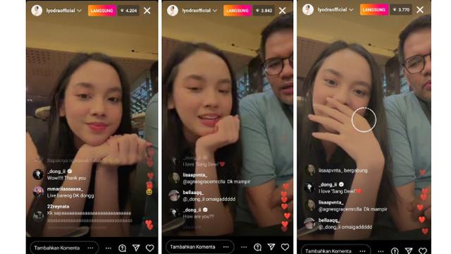 Interaksi Lyodra Ginting dengan DK iKON Saat Live Instagram