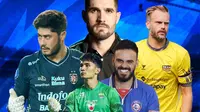 BRI Liga 1 - Ilustrasi Kiper Asing: Lucas Frigeri, Adilson Maringa, Sonny Stevens, Kevin Ray Mendoza, Alan Bernardon (Bola.com/Adreanus Titus)