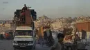 Hampir dua tahun serangan Israel meluluhlantakkan semua aspek kehidupan warga Palestina di kota Gaza. (AP Photo/Jehad Alshrafi)