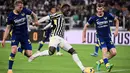Juventus nyaris tersandung saat menjamu Hellas Verona pada lanjutan Serie A Liga Italia. Juve menang tpis 1-0 berkat gol tunggal bek kiri Andrea Cambiaso pada menit akhir. (Marco Alpozzi/LaPresse via AP)