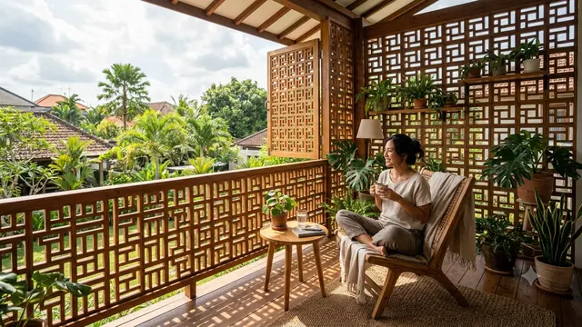 Ide Roster untuk Balkon Rumah/AI Generated