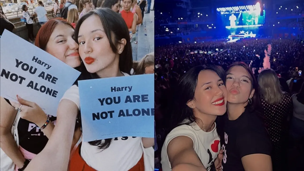 6 Potret Keseruan Beby Tsabina dan Cassandra Lee Nonton Konser Harry Styles