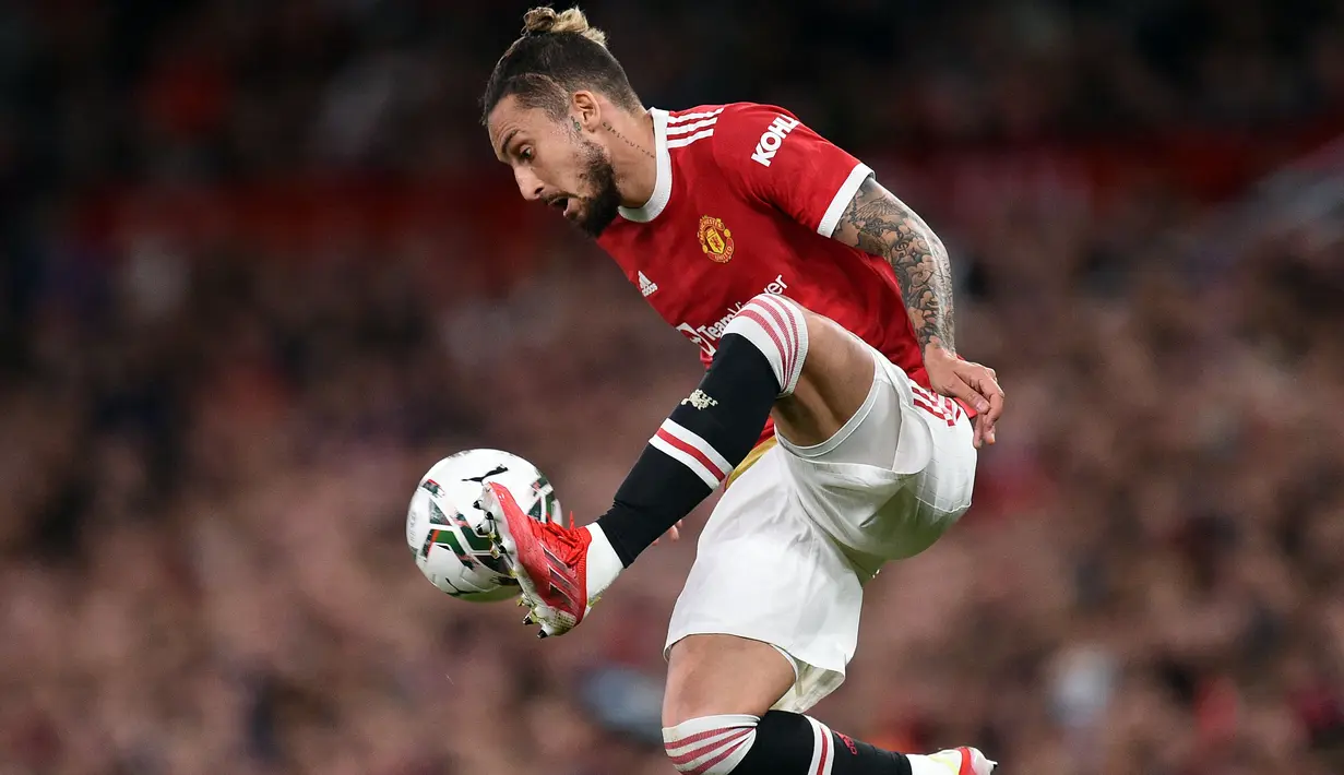 Pada pertandingan yang dihelat di Old Trafford, Setan Merah sebenarnya tampil dominan dengan penguasaan bola mencapai 61 persen dengan 27 tembakan enam diantaranya mengaharah ke gawang. (AFP/Oli Scarff)