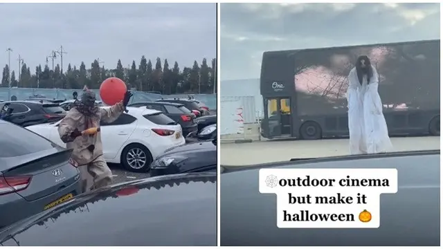 Viral Video Festival Halloween di Bioskop Drive-In, Bikin Deg-Degan