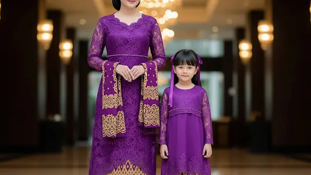 Dress Brokat Kembar Bertema Tradisional