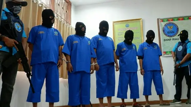 Lima kaki tangan dua napi di Lapas yang ditangkap BNN Provinsi Riau