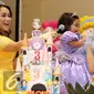 Kebahagiaan Ayu Ting Ting di pesta perayaan ulang tahun ketiga putrinya, Bilqis Khumairah Razak. (Herman Zakharia/Liputan6.com)