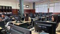 Uji coba kesiapan perangkat komputer dan jaringan untuk UTBK SNBT 2024 di lokasi FISIP Universitas Jember (Istimewa)