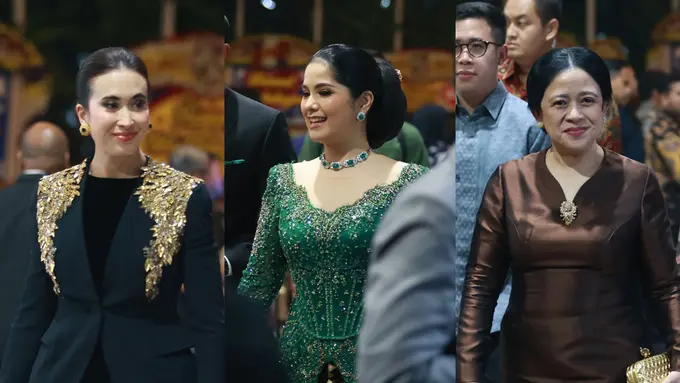 Busana Kondangan Pejabat di Ngunduh Mantu Al Ghazali dan Alyssa Daguise, dari Menpar Widi Wardhana, Annisa Pohan hingga Puan Maharani