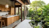 7 Inspirasi Dapur dengan Taman Zen Minimalis, Bikin Ruang Masak Lebih Asri
