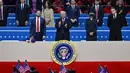 Sebelumnya, Donald Trump resmi dilantik menjadi Presiden ke-47 Amerika Serikat pada Senin (20/1/2025) waktu setempat. (ANGELA WEISS/AFP)