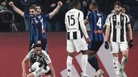 Berstatus tim tamu, Atalanta sukses mempermalukan Juventus dengan skor telak 4-0. (Isabella BONOTTO/AFP)