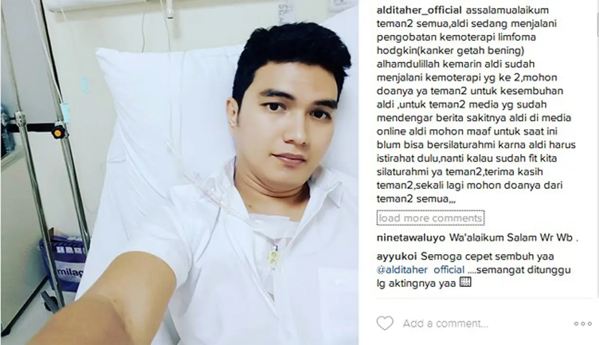 Kabar mengejutkan dari salah satu personel Trio Ubur-ubur, Aldi Taher. Beredar kabar bahwa Aldi sedang mengidap penyakit kanker ganas. (Instagram/alditaher_official)