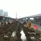 Pembangunan Tol Bogor Outer Ring Road dihentikan sementara. (Liputan6.com/Achmad Sudarno)