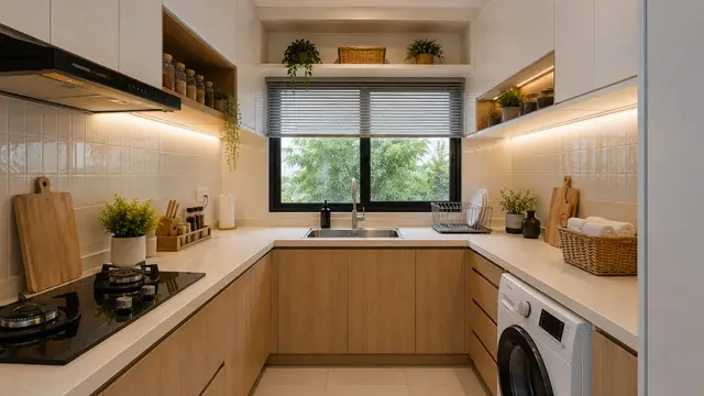Ide Dapur Kecil yang Tetap Kering Meski Area Cucinya Menyatu