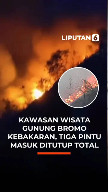 Kawasan Wisata Gunung Bromo Kebakaran, Tiga Pintu Masuk Ditutup Total