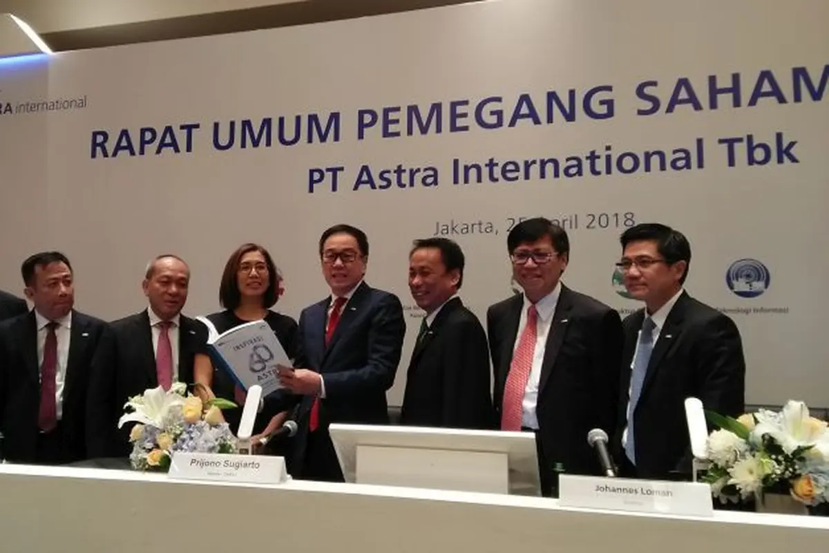 Rapat Umum Pemegang Saham PT Astra International Tbk, Jakarta, Rabu (25/4/2018).