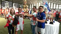 Ratusan alumni SMAN 1 Makassar (Smansa) zona-80-an saling unjuk kemampuan sekaligus bersilaturahmi di Lapangan Futsal Maestro Kemayoran, Jakarta Pusat, 27-28 Mei.