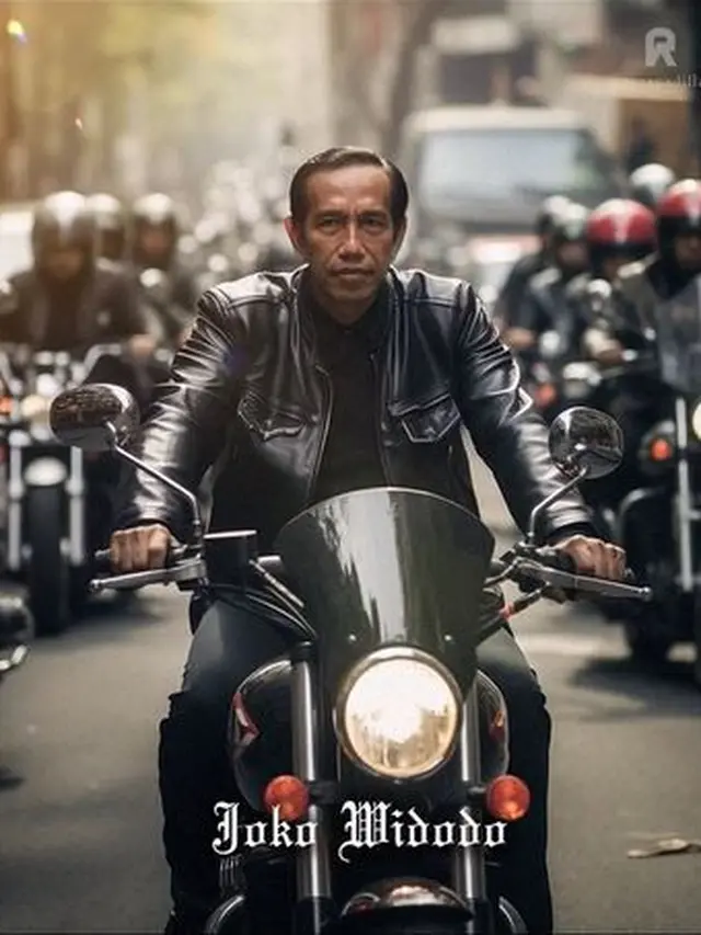 Editan Foto AI Jika 7 Presiden Indonesia Jadi Ketua Geng Motor Ini Keren Banget