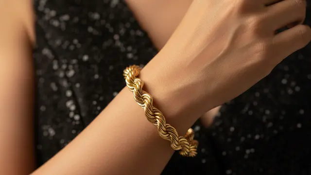 Gelang Emas Klasik untuk Ibu 45 Tahun