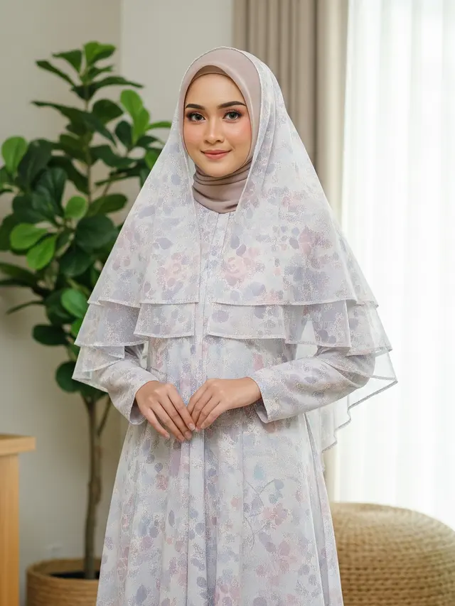 7 Gamis A-Line dengan Khimar Layer, Bikin Penampilan Makin Modern dan Menawan