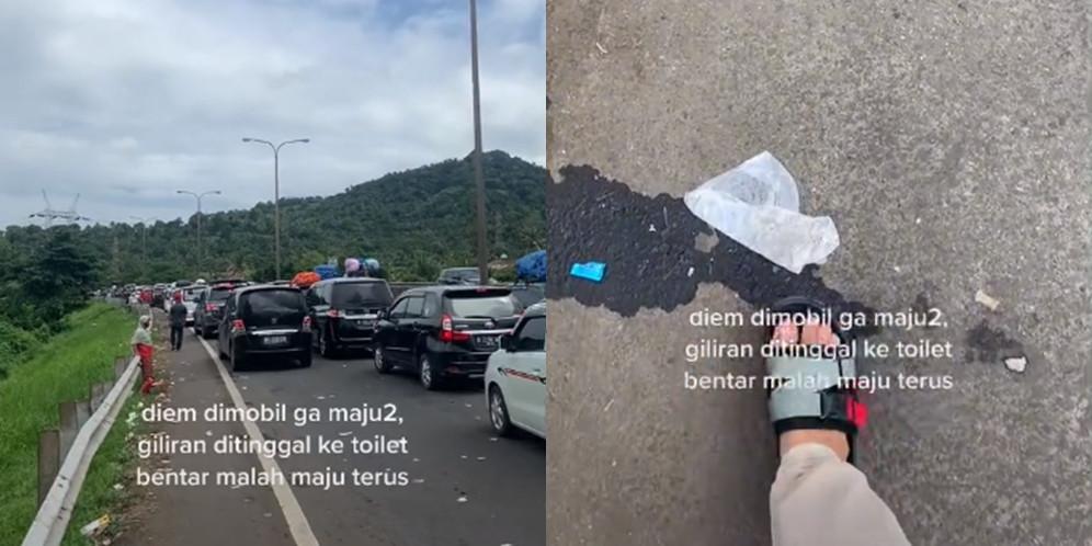 Terjebak kemacetan (TikTok/@robaniii)