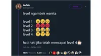 level ngambek wanita (Sumber: Twitter/doughnuwt)