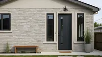 7 Model Fasad Rumah Kecil yang Lagi Tren dengan Kombinasi Batu Alam dan Cat Netral yang Menawan